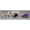 Image 1 : LOT OF 3 ERTL DELIVERY TRUCK BANKS WITH KEYS