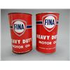 Image 1 : LOT OF 2 FINA MOTOR OIL IMP. QT. FIBRE CANS
