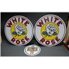 Image 1 : LOT OF 3 WHITE ROSE SIGNS
