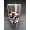 Image 1 : ALUMINUM GARBAGE CAN RESTORED TO WHITE ROSE