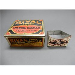 LOT OF 2 TOBACCO TINS