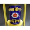 Image 3 : LOT OF 3 BEE HIVE TINS  WOODEN DISPLAY RACK