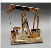 Image 2 : LOT OF 4 COPPER MUSIC BOXES & 1 DECANTER OIL DERRICK, FIRE TRUCK, TRACTOR & MODEL A  LOCATION: LOWER