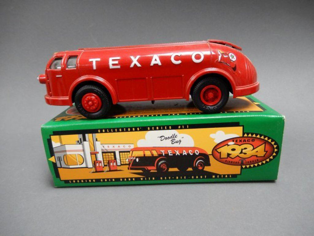 LOT OF 3 TEXACO ITEMS GEARBOX COIN BANK/BOX ERTL DODLE BUG COIN BANK