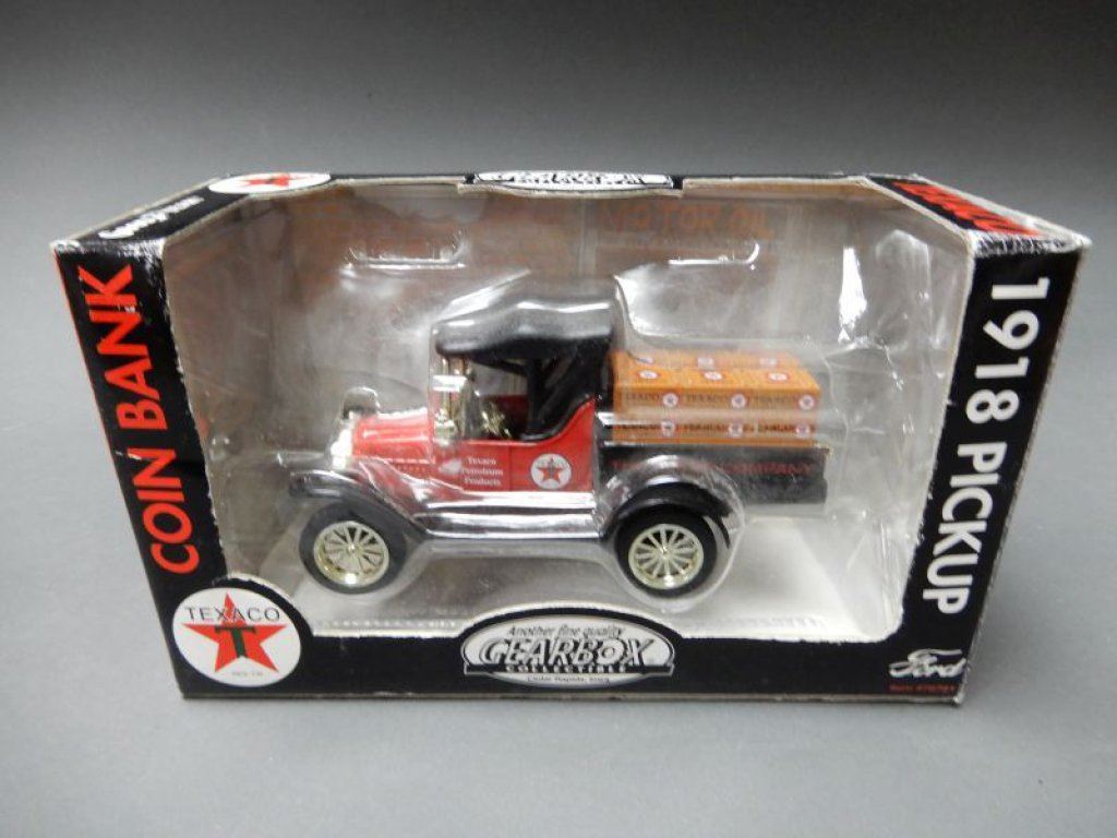 LOT OF 3 TEXACO ITEMS GEARBOX COIN BANK/BOX ERTL DODLE BUG COIN BANK