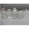 Image 1 : LOT OF 5 GLASS JARS R.S. BICKLE WINNIPEG CANADA  REED'S BUTTER SCOTCH PATTIES JAY ZEE FOOD PRODUCTS 