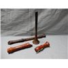 Image 1 : LOT OF 4 WOODEN INSTRUMENTS ALL RANGE FROM 7 - 181/2 INCHES  LOCATION: UPPER OFFICE