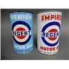 Image 2 : LOT OF 2 REGENT MOTOR OIL IMP QT CANS