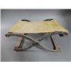 Image 2 : LOT OF 4 HOME ACCESSORIES WOODEN ASHTRAY STAND CHROME ASHTRAY STAND CAST IRON FOOT STOOL SPOOL TABLE