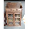 Image 2 : LOT OF 2 DISPLAY CABINETS ONE WALL MOUNT WITH MIRRORED BACK  SOME WEAR  LOCATION: LOWER LEFT