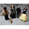 Image 1 : LOT OF 4 COLLECTIBLE DOLLS PORC SNOW WHITE WITH STAND PORC HOBO WITH STAND   PORC MAE WEST RUBBER GR