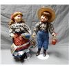 Image 1 : LOT OF 2 WIMBLEDON COLLECTION DOLLS MATT & MILLIE WITH STANDS  LOCATION: UPPER OFFICE