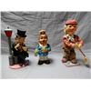 Image 1 : LOT OF 3 BATTERY OPERATED DOLLS BARTENDER, A DRUNK &  A CLOWN  ALL SHOW WEAR  LOCATION: UPPER OFFICE
