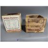 Image 2 : IMPERIAL OIL LIMITED ARCTIC CUP GREASE TIN & BOX 25 LB CAN NO LID & WORN BOTTOMS OF CAN & WOODEN BOX