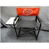 Image 2 : LOT OF 2 A&W LAWN CHAIRS WITH SIDE TABLES FOLD-UP FOR STORAGE  LOCATION: SODA SHOP