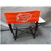 Image 3 : LOT OF 2 A&W LAWN CHAIRS WITH SIDE TABLES FOLD-UP FOR STORAGE  LOCATION: SODA SHOP