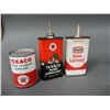 Image 2 : LOT OF TEXACO 4 CANS  2 OIL BOTTLES