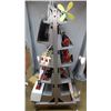 Image 1 : DOUBLE SIDED METAL SHELF UNIT ON CASTERS