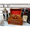 Image 2 : GROUPING OF LIQUOR DECANTERS, STEINS  TINS