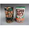 Image 1 : LOT OF 2 SUPERDUTY MOTOR OIL IMP QT CANS BOTH SHOW WEAR, ONE NO LID SUPERTEST ROOM LOCATION: SUPERTE