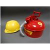 Image 2 : LOT OF 2 SHELL SAFETY HAT & FUEL CAN EAGLE 2 IMP GALLON LOCATION: LOWER LEFT