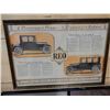 Image 2 : LOT OF 3 FRAMED CAR RELATED PICTURES REO THE GOLD STANDARD VALUES 20 1/2" X 14 1/4" LIFE MAY 3, 1910