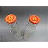 Image 2 : 2 SHELL IMP. QT OIL BOTTLES WITH SAE 10 CAPS GOOD GRAPHICS LOCATION: LOWER LEFT