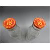 Image 2 : 2 SHELL IMP QT OIL BOTTLES WITH SAE 10 CAPS GOOD GRAPHICS LOCATION: LOWER LEFT