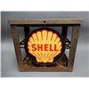 Image 1 : SHELL CANADA OIL BOTTLE RACK HOLDS 16 BOTTLES - 17 3/4" X 11 3/4" X 16 1/4"  METAL WITH EMBOSSED SIG