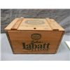 Image 1 : JOHN LABBATT CLASSIC WOODEN BEER CASE 3293/5300 WITH CONTENTS 24 FULL BOTTLES  UPPER RIGHT LOCATION: