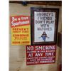 Image 1 : LOT OF 3 SMOKING SIGNS FRAMED SMOKEY'S FRIENDS DON'T PLAY WITH MATCHES - FOREST SERVICES PREVENT FOR