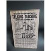 Image 8 : EDISON CYLINDER TALKING MACHINE & POSTER & SIGN SST THE EDISON PHONOGRAPH SIGN - TALKING MACHINE  EN