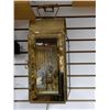 Image 1 : BRASS CARRIAGE LANTERN ETCHED GLASS - ELECTRIFIED - GOOD CONDITION LOCATION: LOWER LEFT