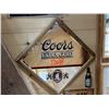 Image 3 : LOT OF 6 BEER COLLECTIBLES COORS FRAMED MIRROR BUDWIESER BAR WOODEN SIGN  JACK DANIELS FRAMED PICTUR