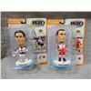 Image 3 : LOT OF 6 HOCKEY COLLECTIBLES 4 PLAY MAKER BOBBLEHEADS WITH CARDS - JOE SKIC, PATRICK ROY, ERIC LINDR