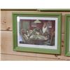 Image 2 : LOT OF 5 FRAMED DOGS PLAYING CARDS PRINTS A FRIEND IN NEED - A WATERLOO - HIS STATION - PINCHED WITH