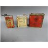 Image 1 : LOT OF 3 SEPARATOR OIL CANS DE LAVAL HAND OIL - MISSING CAP -  ST.LAWRENCE OILS - CORRECT CAP -  STA