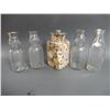 Image 1 : LOT OF 5 DAIRY COLLECTIBLES 3 CREAM TOP SILVERWOOD EMBOSSED BOTTLES WITH  AYRSHIRE CARDBOARD CAPS - 