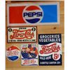 Image 1 : LOT OF 5 PEPSI-COLA SIGNS PLEXIGLASS SST SOLD HERE 5 CENT SIGN SST A NICKEL DRINKS WORTH A DIME SIGN