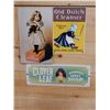 Image 1 : LOT OF 3 SIGNS SSP OLD DUTCH CLEANSER SST CLOVER LEAF AMMONIA BORAX SOAP  SST B.T. BABBITT'S BEST SO