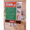 Image 1 : LOT OF 7 ORANGE CRUSH COLLECTIBLES 5 PAPER ADVERT, TIN PUSH BAR, MASONITE CHALKBOARD UPPER RIGHT LOC