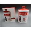 Image 1 : COCA-COLA SNACK JAR WITH BOX  SODA SHOP LOCATION: SODA SHOP