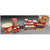 Image 1 : LOT OF 13 COCA-COLA COLLECTIBLES 2 SETS SALT & PEPPER SHAKERS, MOVIE POPCORN BUCKET, 7 TINS, 2 MUGS,