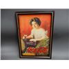 Image 1 : FRAMED COCA-COLA PICTURE HERE'S A GLASS FOR YOU SODA SHOP LOCATION: SODA SHOP