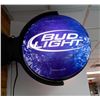 Image 3 : BUD LIGHT LIGHT-UP WALL MOUNT SPINNER WORKING - 21" X 23" X 8" LOCATION: LOWER LEFT