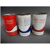 Image 2 : LOT OF 5 TEXACO MOTOR OIL IMP. QT. CANS 1 HAVOLINE, 4 TEXACO - 1 NO TOP & 4 EMBOSSED TOPS LOCATION: 