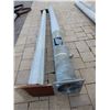 Image 1 : LOT OF 2 GALVANIZED UTILITY POLES 17" X 17" X 185" POLE FAB INC. WOODBRIDGE, ONT -  WITH CROSS WALK 