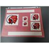 Image 3 : GROUP OF RED INDIAN STICKERS & DECALS 3 STICKERS - 2 SHEETS DECALS - MARATHON BLUE -  McCOLL - FRONT