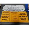 Image 2 : GROUPING OF OIL COMPANY DECALS NO SMOKING- ULTRAMAR- APPROVED CONTAINERS- DANGER  TANK CONTAINS LEAD