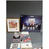 Image 1 : LOT OF 3 TEXACO ADVERTISMENTS THE SATURDAY EVENING POST FRAMED TEXACO SKY CHIEF -  17 1/4" X 15 1/4"